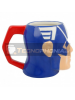 Taza cerámica 3D 420ML Capitán América cabeza 8412497909889