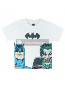 Camiseta niño manga corta Batman - Joker DC Comics premium blanca 6 años