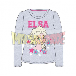 Camiseta manga larga niña Frozen - Elsa gris 4 años 104cm