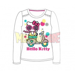 Camiseta manga larga Hello Kitty - Moto blanca 5 años 110cm