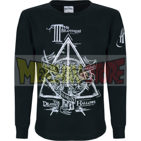 Camiseta niño manga larga Harry Potter negra 11 años 146cm