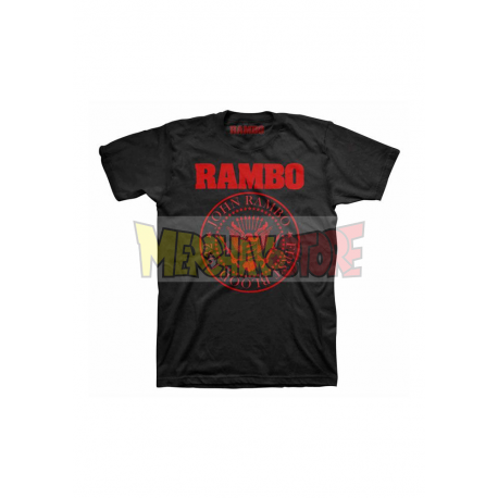 Camiseta manga corta adulto Rambo - First Blood negra Talla S