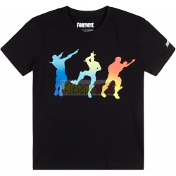 Camiseta niño Fortnite dancing negra 14 años 164cm