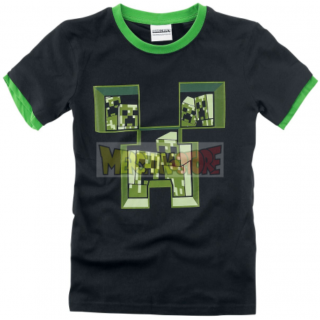 Camiseta Minecraft verde, NIÑOS, NIÑOS