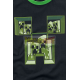 Camiseta niño manga corta Minecraft negra - verde 12 años 152cm