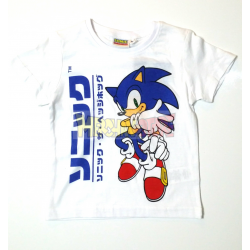 Camiseta niño Sonic blanca 3 años 98cm