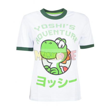 Camiseta adulto para chica Nintendo - Super Mario Yoshi Adventure Talla M