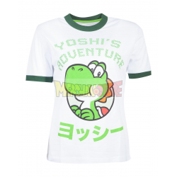 Camiseta adulto para chica Nintendo - Super Mario Yoshi Adventure Talla XL