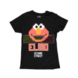 Camiseta adulto Barrio Sésamo - Elmo pixleado Talla S