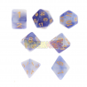 Set de 7 dados de rol azul - blanco