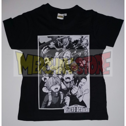 Camiseta infantil My Hero Academia negra 10 años 140cm