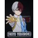 Camiseta My Hero Academia - Shoto Todoroki negra Talla XL