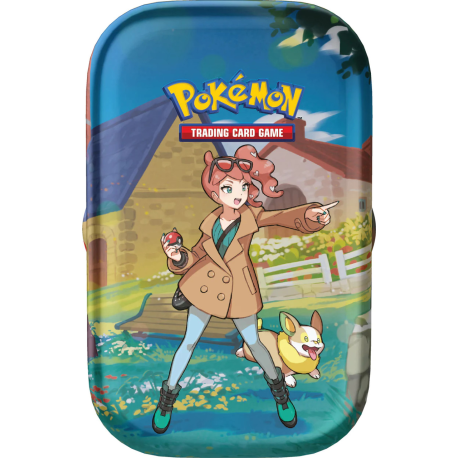 Caja mini lata de cartas Pokemon Crown - Sonia & Yamper (inglés)