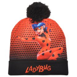 Gorro de invierno infantil Miraculous - Lady Bug 54cm