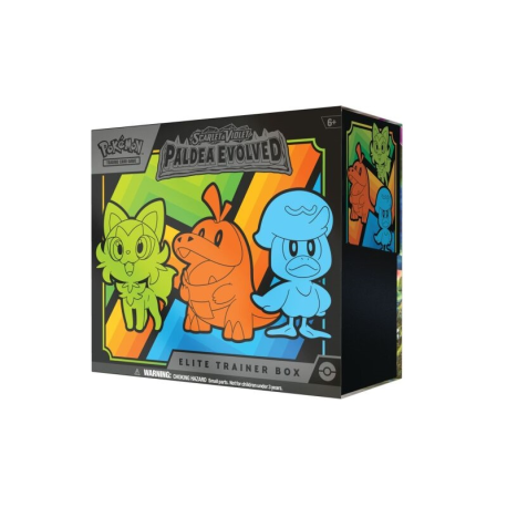 Caja cartas de sobres Pokémon Elite Trainer Box Scarlet & Violet 2 - Paldea Evolved (inglés)