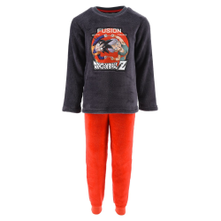 Pijama coralino largo niño Dragon Ball Z - Fusión gris rojo 4 años 104cm