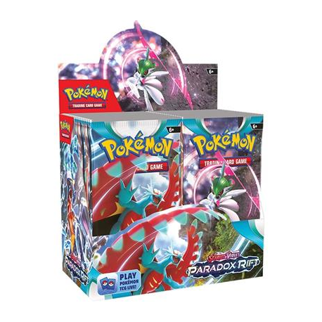 Caja de 36 sobres Pokémon Scarlet & Violet 4 Paradox Rift (inglés)