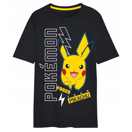 Camiseta niño Pokemon - Team Pikachu negra 9 años 134cm - 10 años 140cm