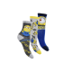 Pack de 3 calcetines Minions azul - gris Talla 23-26