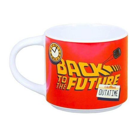 Taza cerámica Regreso al Futuro 325ML + Llavero + Posavasos