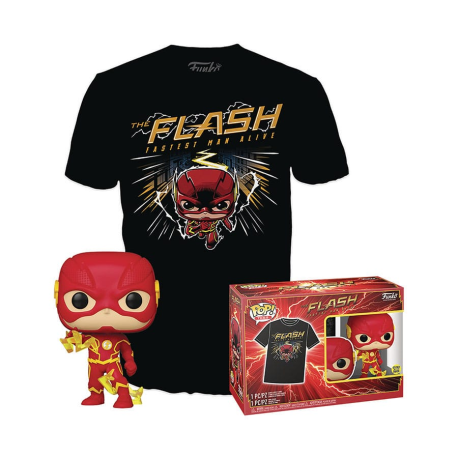 Figura Funko POP! + Camiseta Talla L DC Comics - The Flash