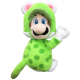 Peluche imán Super Mario - Cat Luigi 19cm