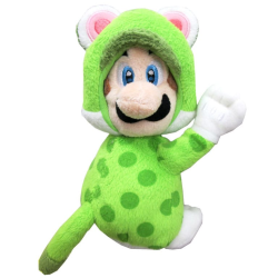 Peluche imán Super Mario - Cat Luigi 19cm