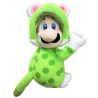 Peluche imán Super Mario - Cat Luigi 19cm