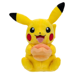 Peluche Pokemon - Pikachu with Pecha Poké Puff (Orange) Accy 20cm