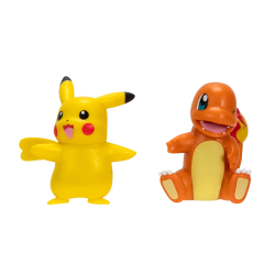 Figura Pokémon Battle Pack Charmander 2 y female Pikachu 5cm