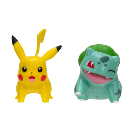 Figura Pokémon Battle Pack Bulbasaur y Pikachu 5cm