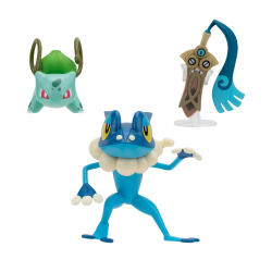 Figura Pokémon Battle Pack Honedge, Bulbasaur, Frogedier 5cm