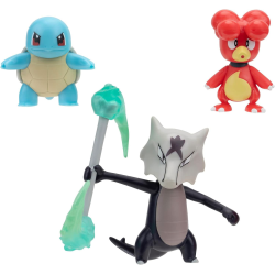 Figura Pokémon Battle Pack Magby, Squirtle, Alolan Marowak 5cm