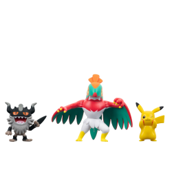 Figura Pokémon Battle Pack Pikachu, Perrserker, Hawlucha 5cm