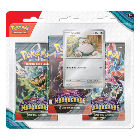 Blister de sobre de cartas Pokémon Scarlet & Violet - Twilight Masquerade - Snorlax (inglés)