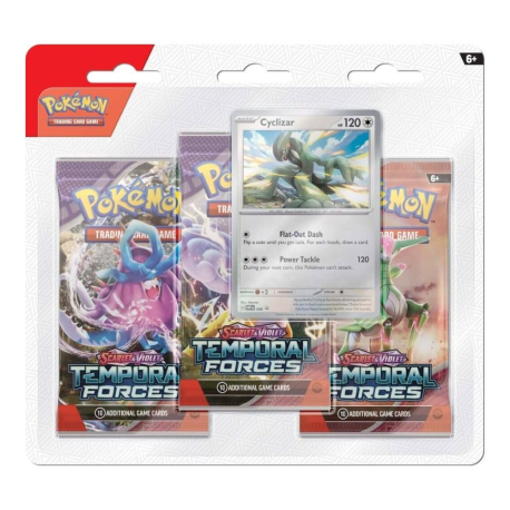 Blister de sobre de cartas Pokémon Scarlet & Violet - Temporal Forces - Cyclizar (inglés)