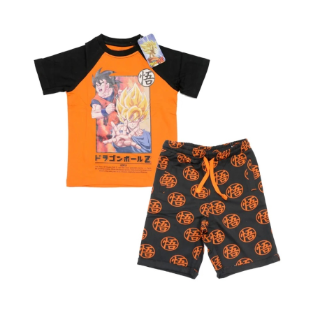 Pijama corto niño Dragon Ball Z - Goku y Super Saiyan Goku 11 años 146cm