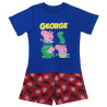 Pijama corto niño Peppa Pig - George azul - rojo 5 años 110cm