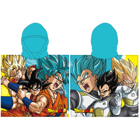 Poncho de microfibra Dragon Ball Super azul 55x55cm