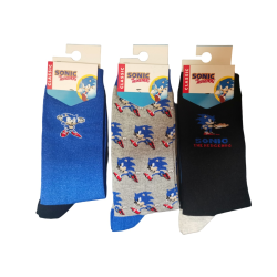 Pack de 3 calcetines adulto Sonic Talla única