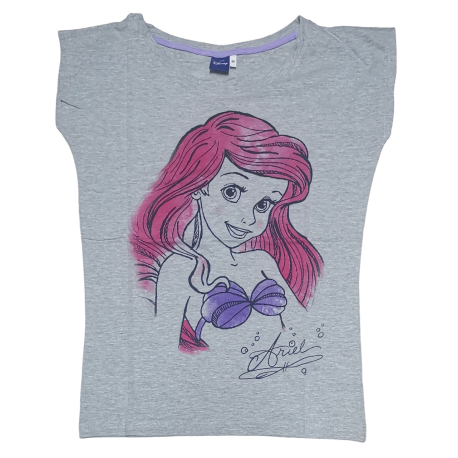 Camiseta serñora La Sirenita - Ariel gris Talla L