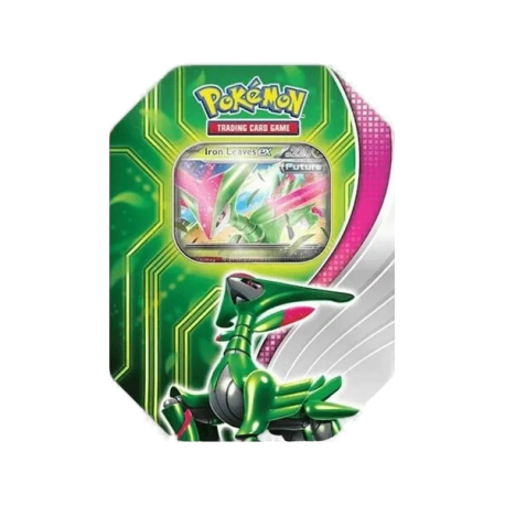 Caja de lata de cartas Pokemon Paradox Clash - Iron Leaves (inglés)