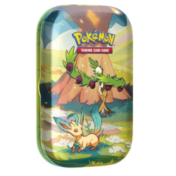 Caja de mini lata de cartas Pokemon Vibrant Paldea - Leafeon (inglés)