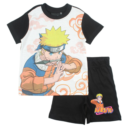 Pijama manga corta niño Naruto negro 4 años 104cm