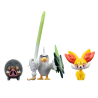 Pack de tres Figuras Pokémon Battle - Fennekin, Lechonk, Sirfetch'd 5cm