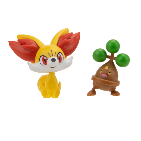 Figura Pokémon Battle - Fennekin y Bonsly 5cm