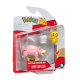 Pack de tres Figuras Pokémon Pikachu (Female), Litwick, Slowpoke 5cm