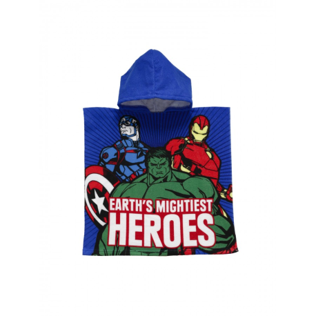 Poncho de microfibra Marvel - Avengers 55x110cm