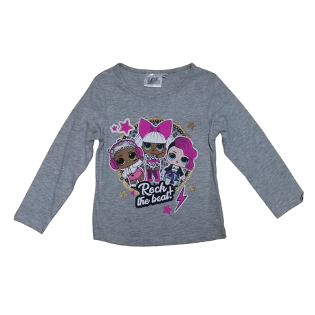 Camiseta niña manga larga LOL Surprise gris 5 años 110cm