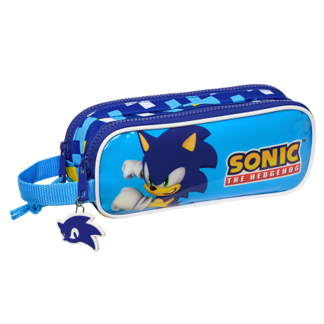 Estuche portatodo Sonic - Speed doble cremallera 21x6x8cm